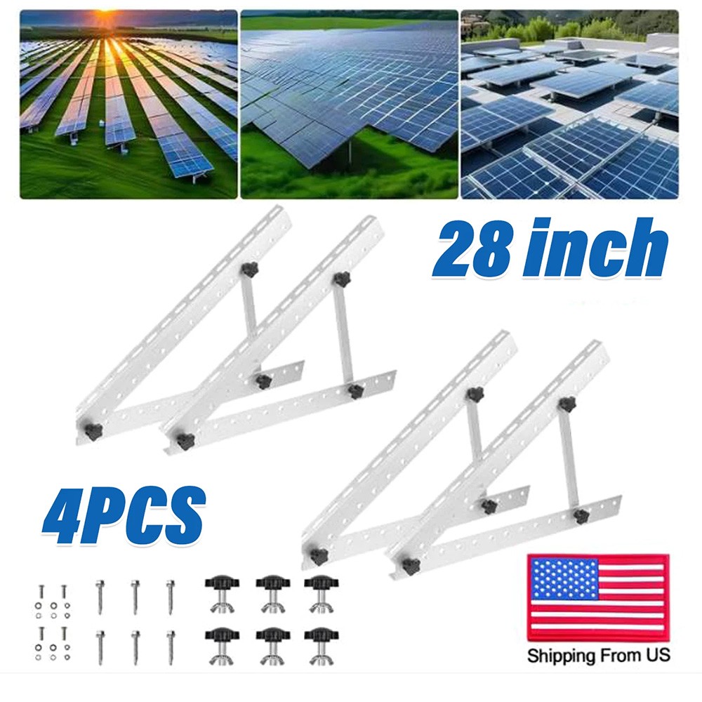Adjustable Solar Panel Tilt Mount PV Brackets for Any Flat Surface RV Roof Boat