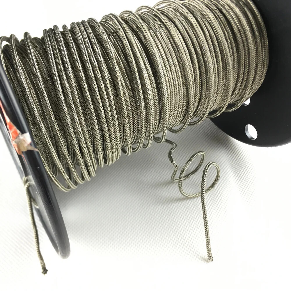 Electric Guitar Bass Meter Vintage Braided Shield Push Back Fabric Metallic Cord