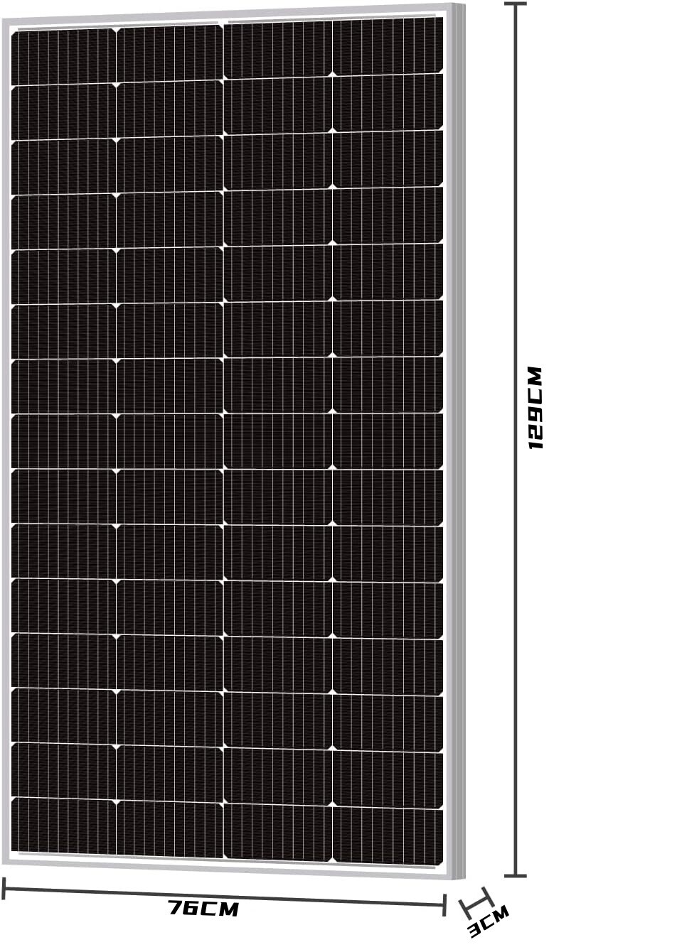 (200W New) 200W Monocrystalline Solar Panel 9BB Cell Solar Panel Boat Off Grid