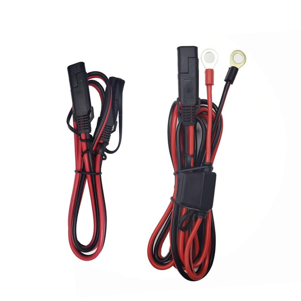 O Ring Terminal SAE Cable – 12V-24V Quick Disconnect Extension Cable 2 Pin DC…