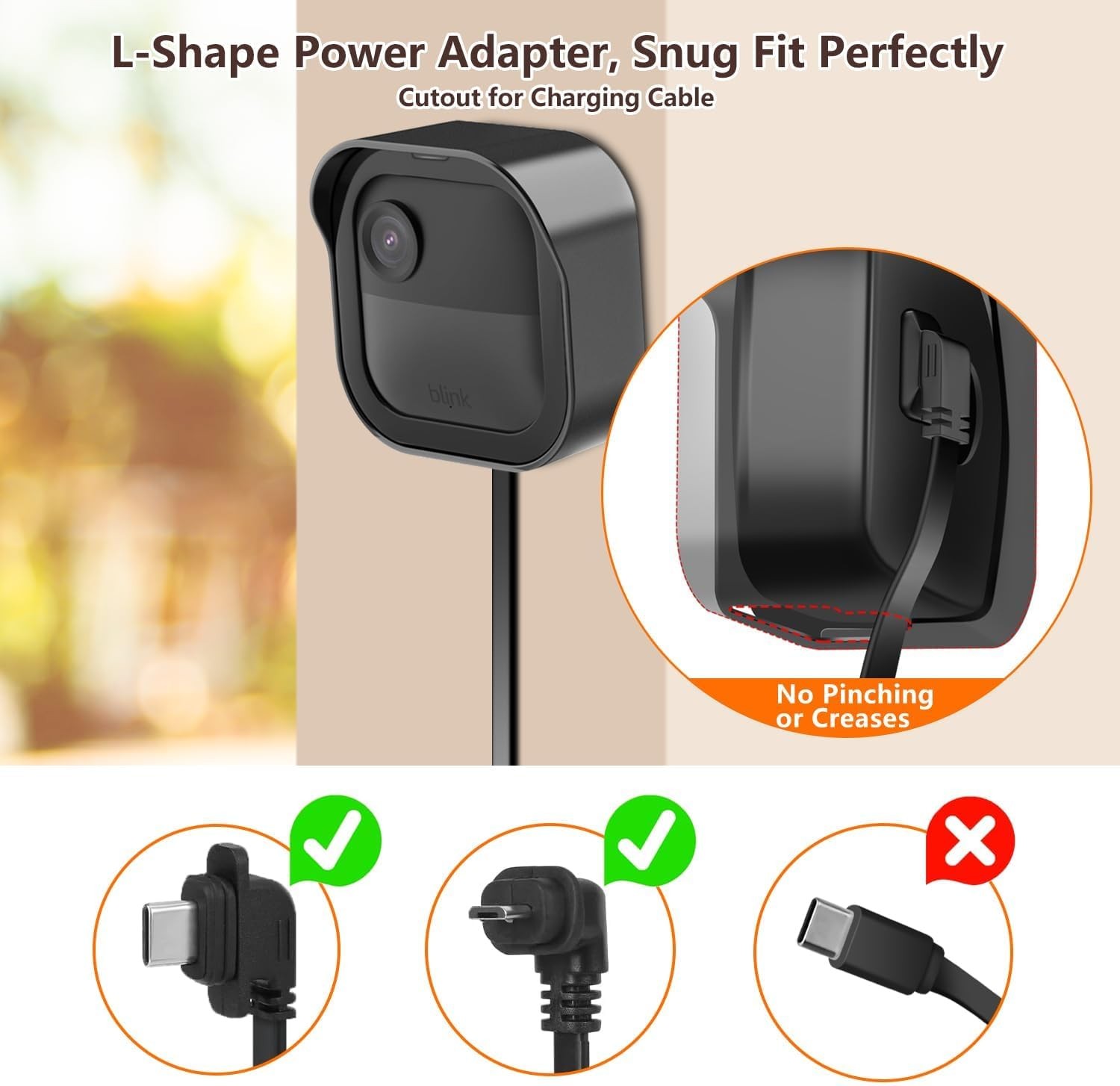 3Pack Mount for Blink Outdoor Camera, Weatherproof Protective Housing and 360°A