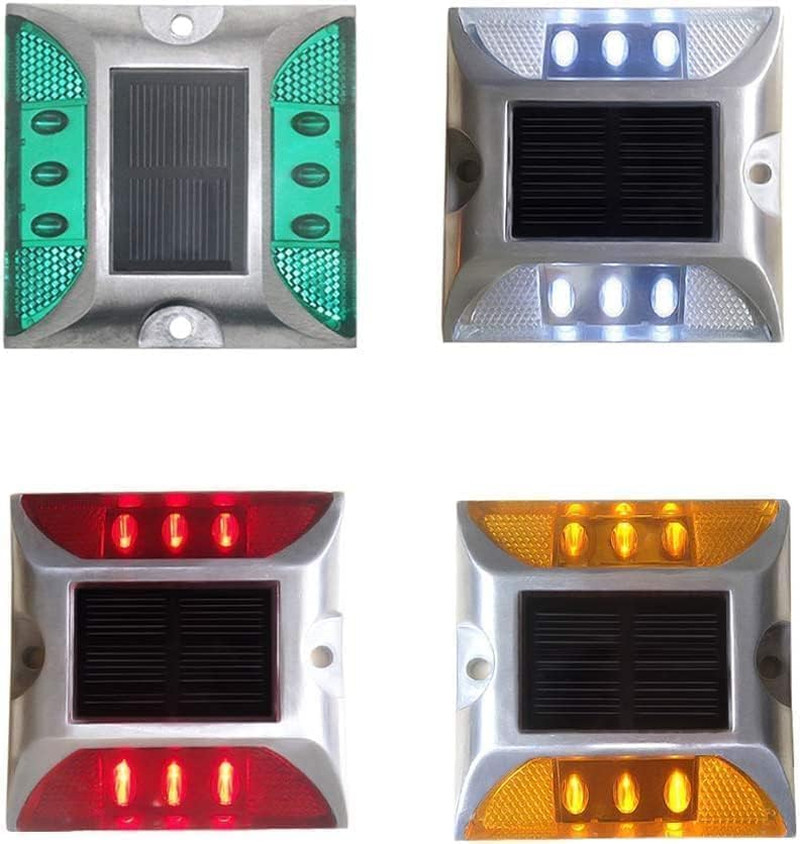 High Brightness Solar Road Markers – Waterproof Reflective Lights (6 Pack)