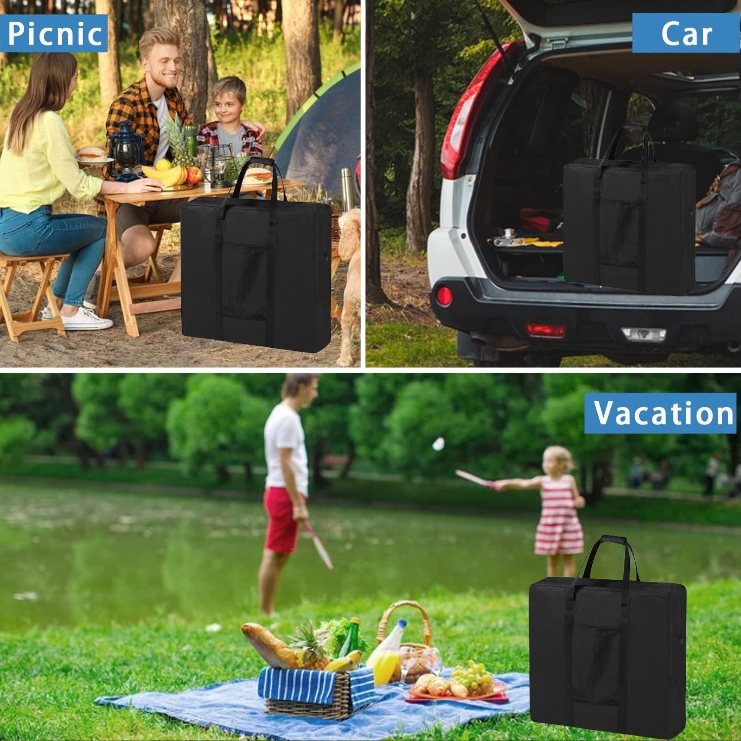 Durable Dustproof Solar Panel Carry Case – 600D Oxford Fabric, Black 21.7”