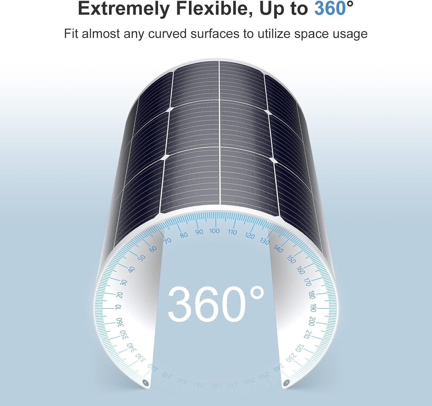 Panel solar flexible de 100 vatios – Monocristalino ligero con revestimiento ETF