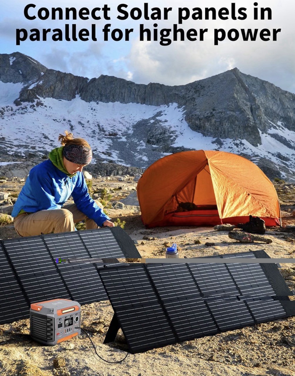 100W Portable Solar Panel, Foldable Solar Panel with QC3.0 & PD, Waterproof