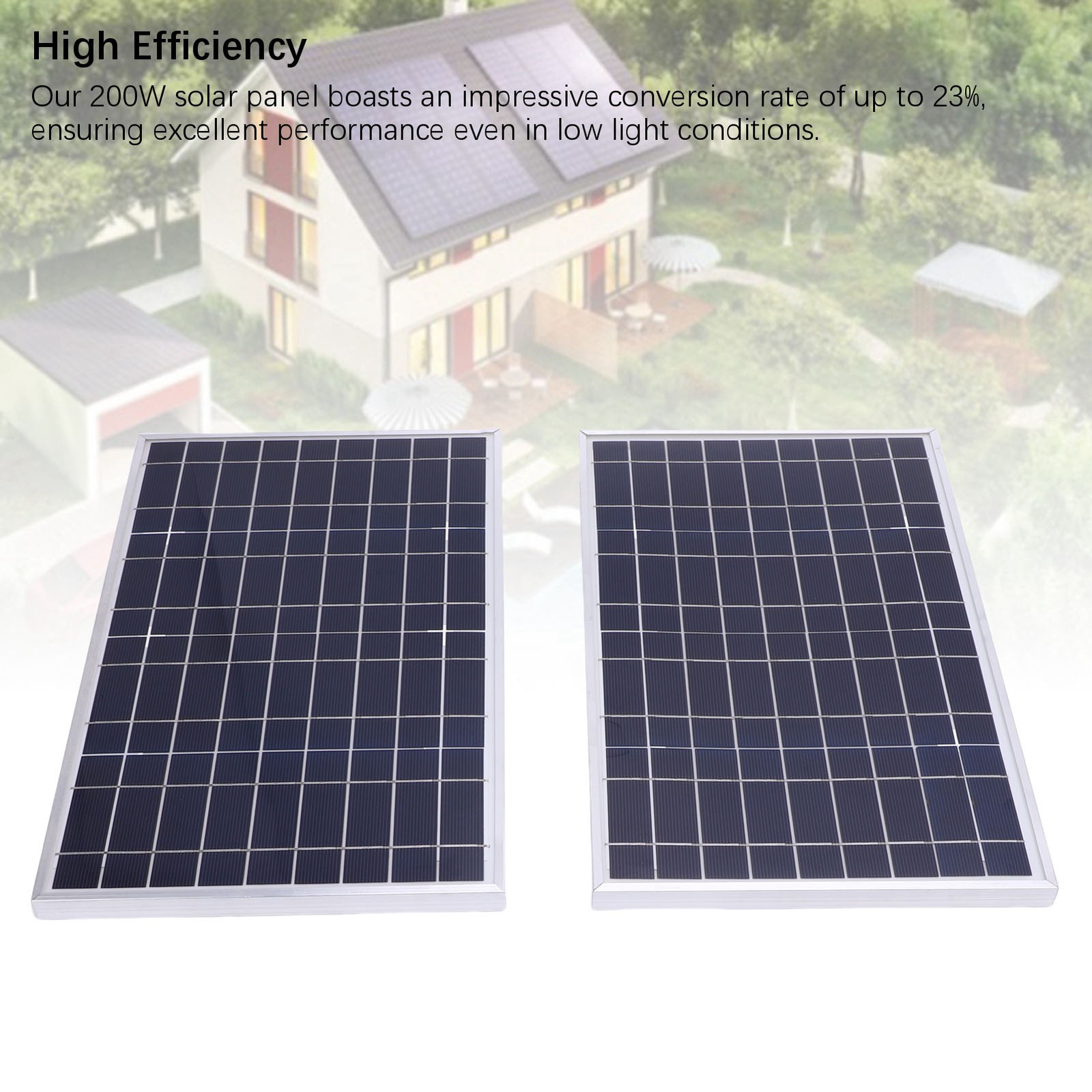 1-200W Solar Panel Kit With Charger Controller For RVs Boats Travel Camping