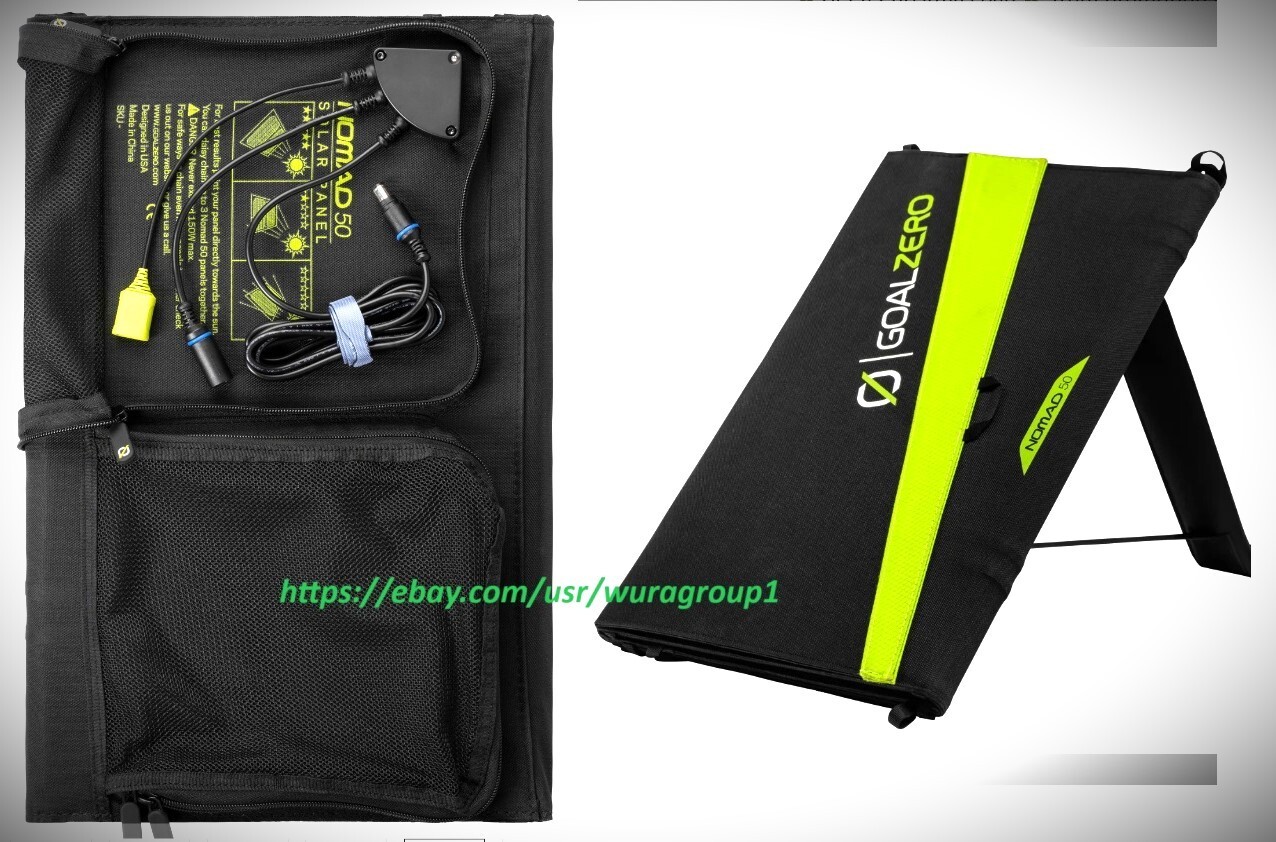 Goal Zero Nomad 50 Foldable Solar Panel Portable Charger Yeti 150, 400 Generator