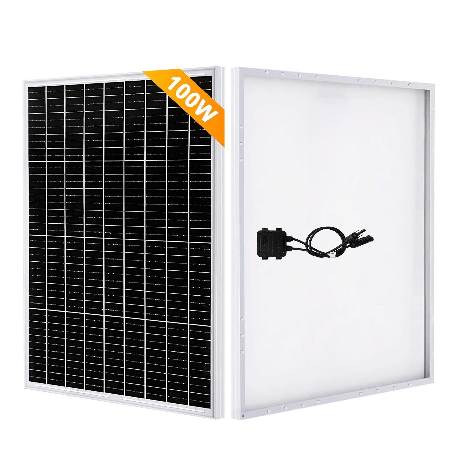 New Monocrystalline Solar Panel 2 Pack-100W 200W PV Power RV Boat Home & Garden