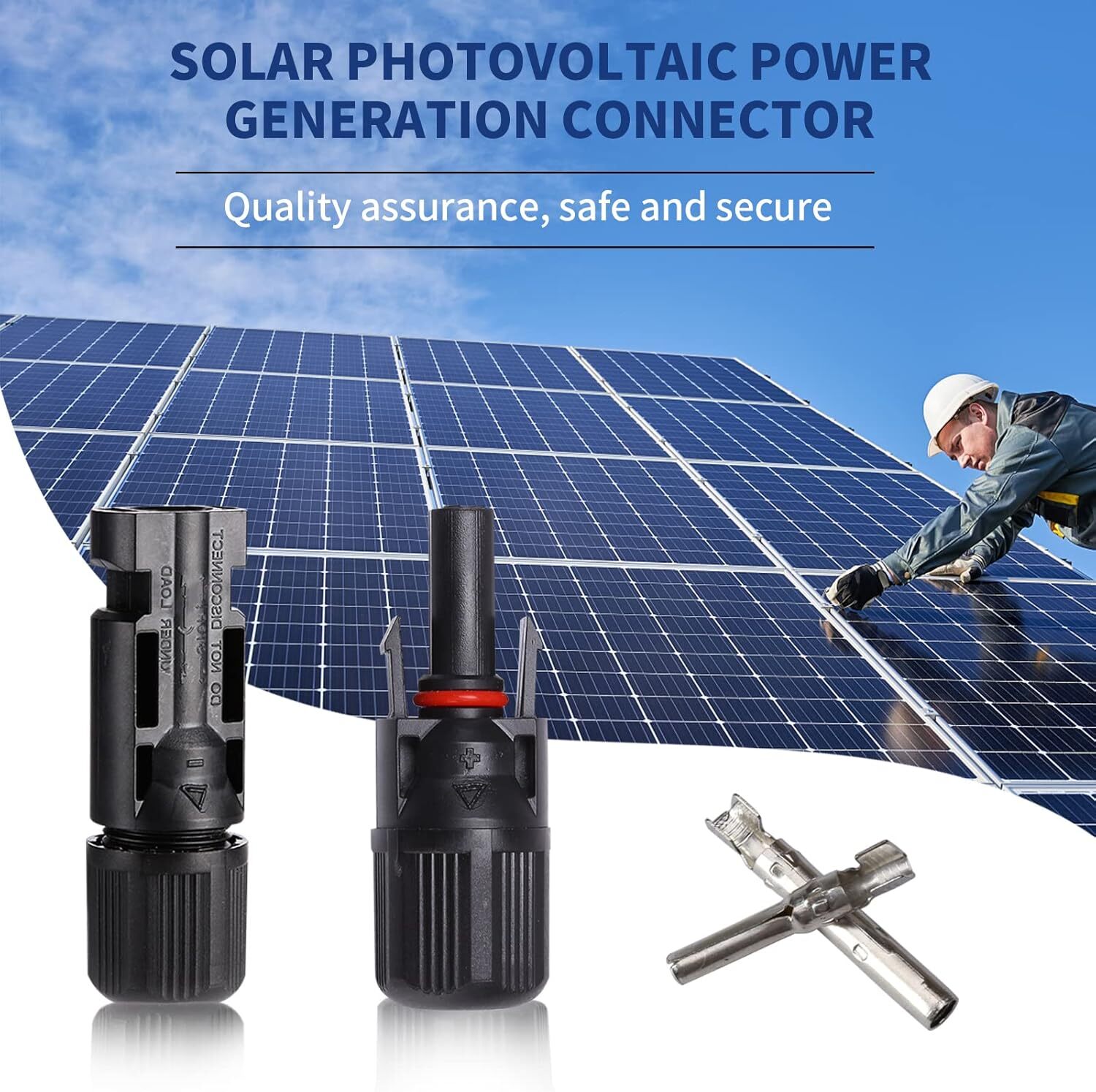 6Set Male Female Waterproof Solar Panel Cable Connector for PV Wire System