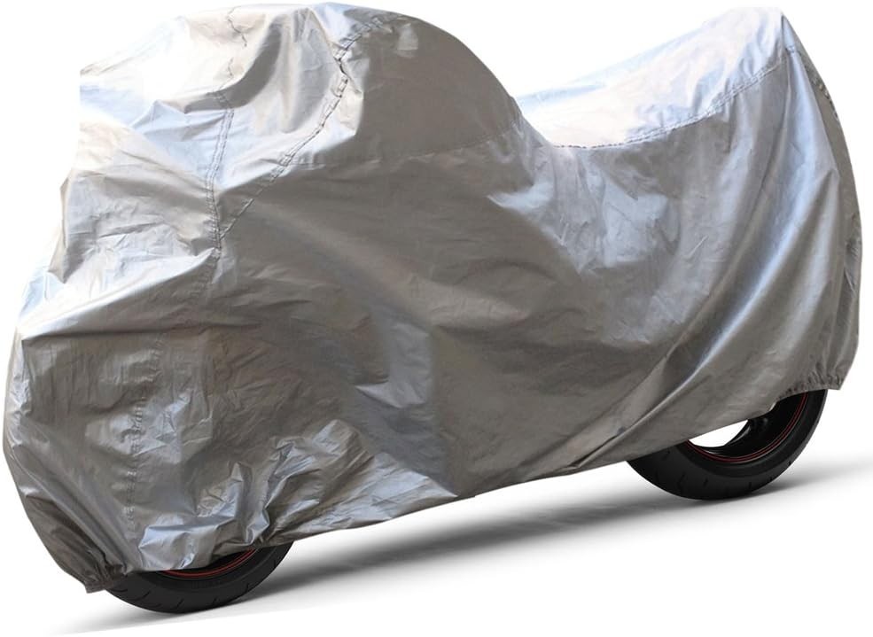 Solar-Tech Reflective Motorcycle Cover – 100% Sun-Proof – Ready-Fit / Semi Cu…