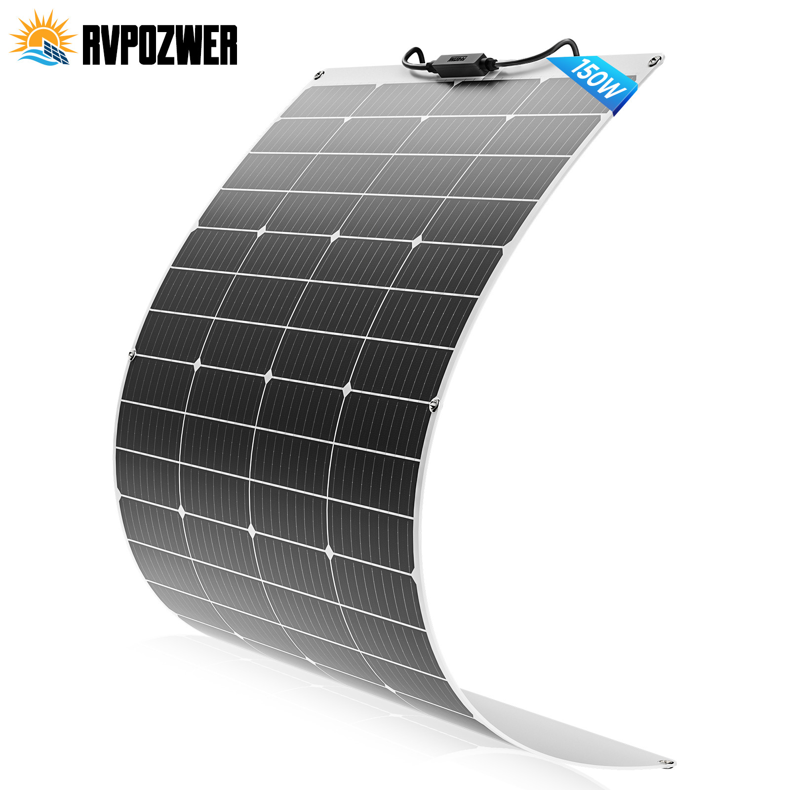 150Watt Flexible Mono Solar Panel 12V Volt Car Boat RV Home Rooftop Camping Roof