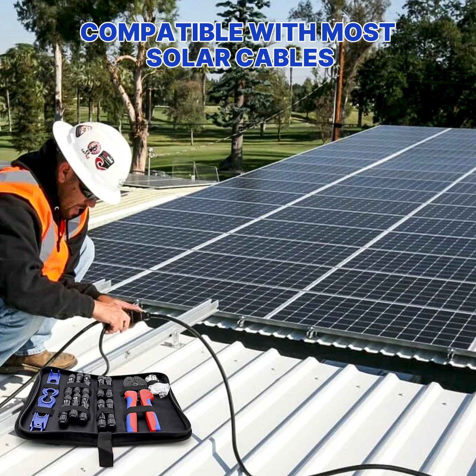 Solar Panels Connectors Kit 10 Pairs Solar Crimping Tool Kit Solar Cable Crimper