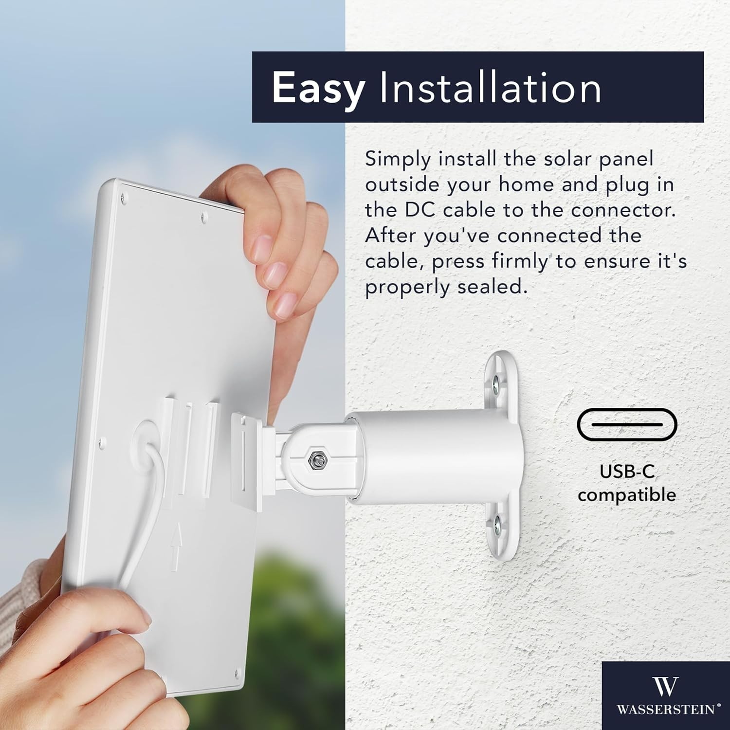 Reliable Solar Charging Solution for Ring Cameras with USB Type-C Connector
