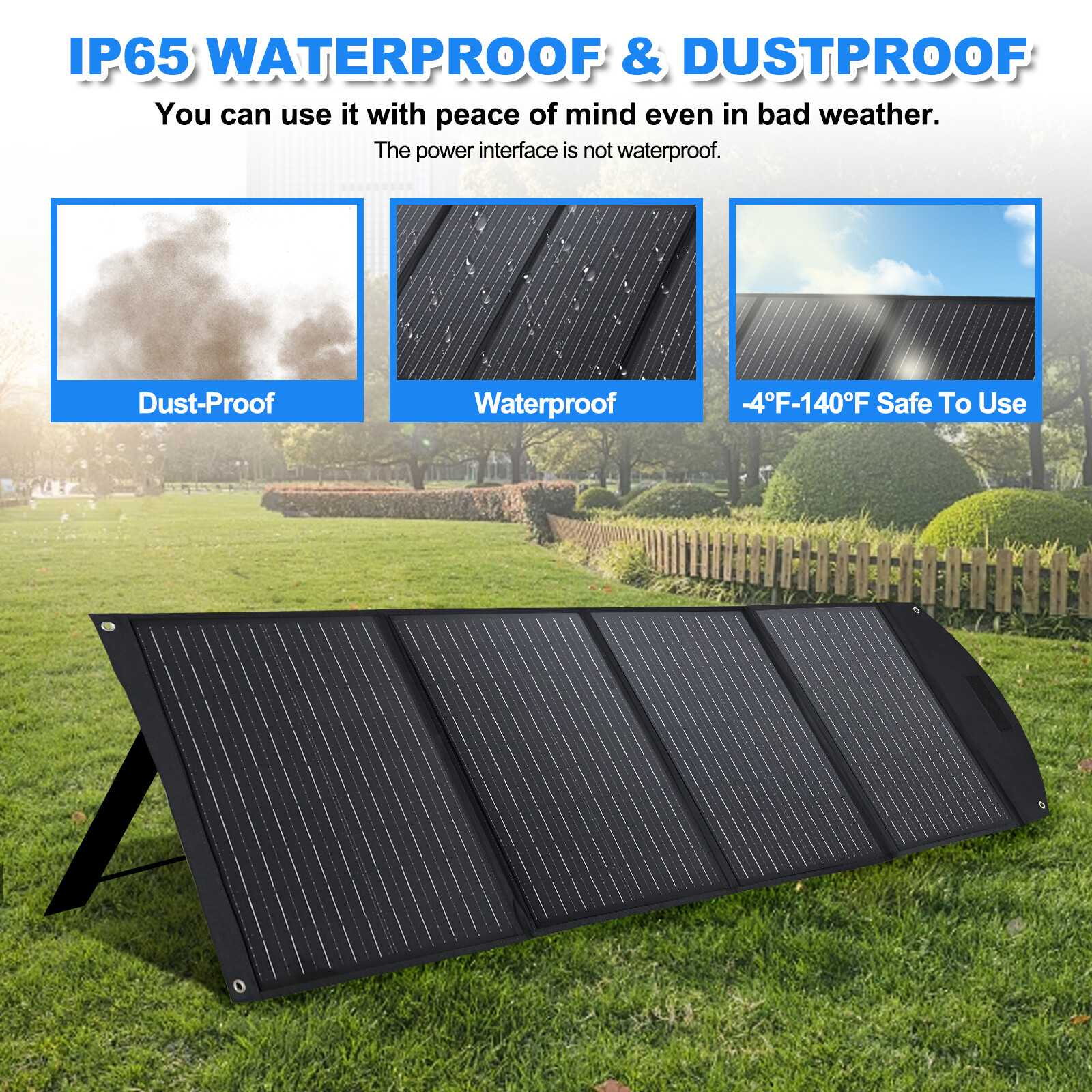 110W Foldable Solar Panel Portable With USB For Phone/Power staion/RV/Camping