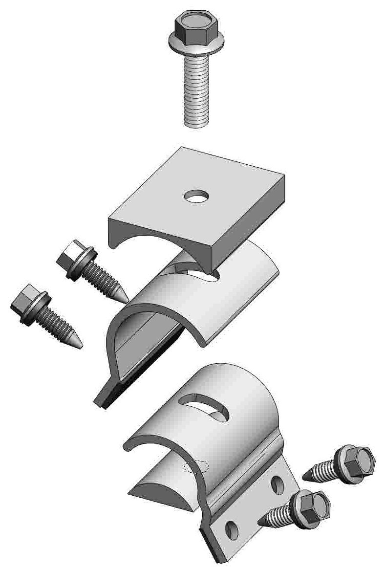 MageBracket RH or RL Trapezoidal R-Panel Metal Roof Solar Install Mount Bracket