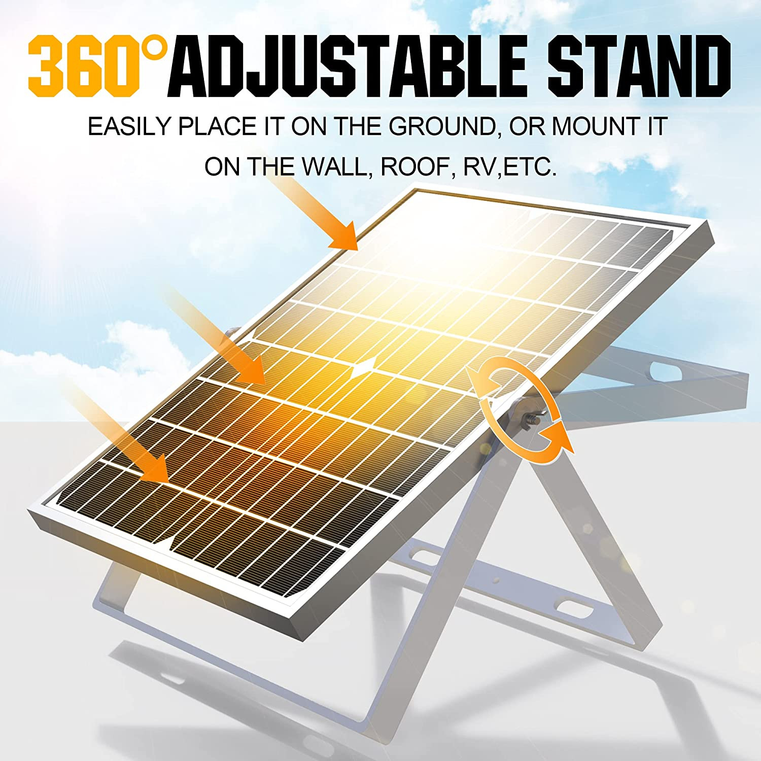Solar Panel Kit 20W 12V, Solar Battery Trickle Charger Maintainer + Upgrade