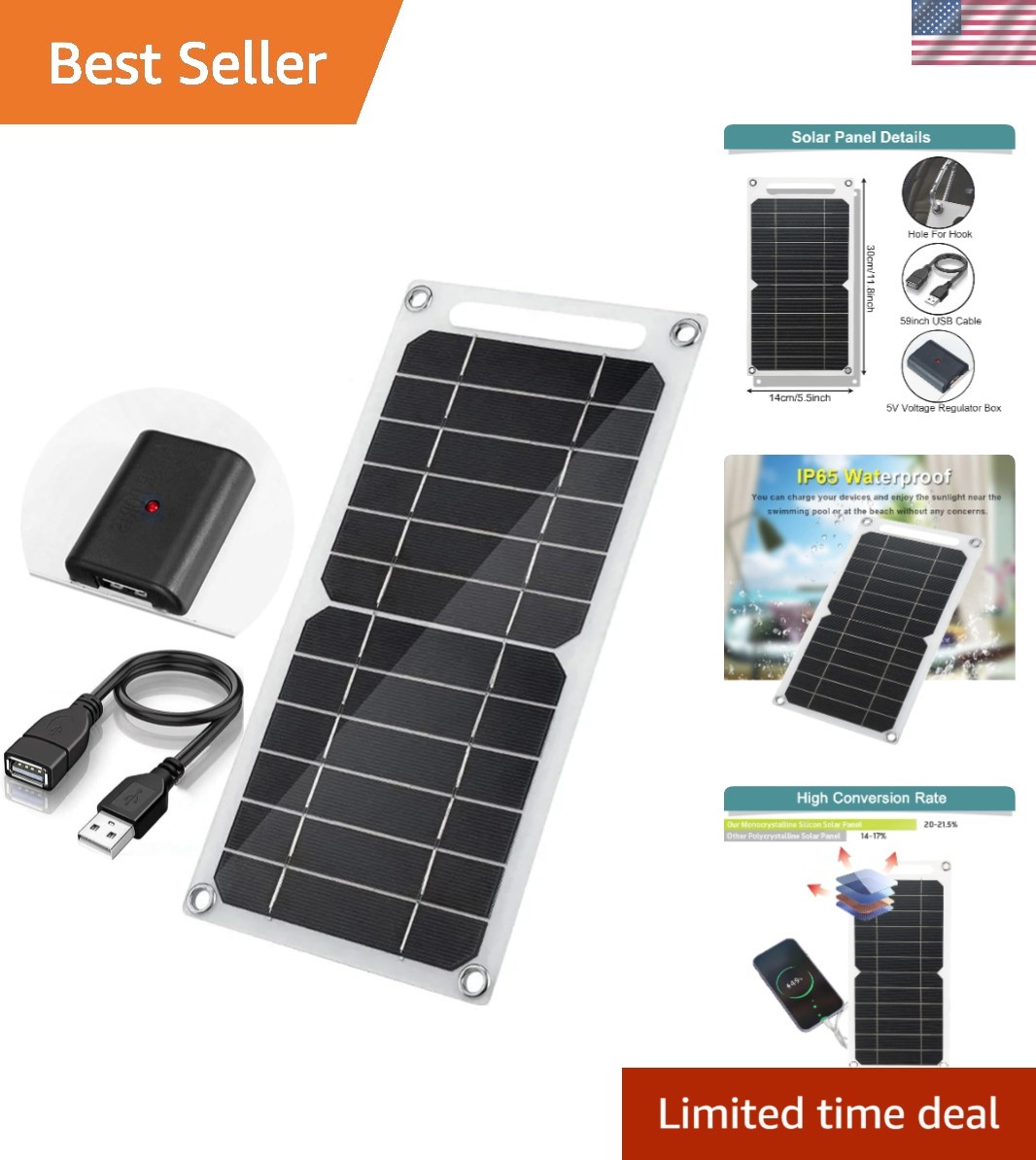 Ultra-Light Mini 5V 6W Solar Panel for Phones & Lanterns – Waterproof & Durable