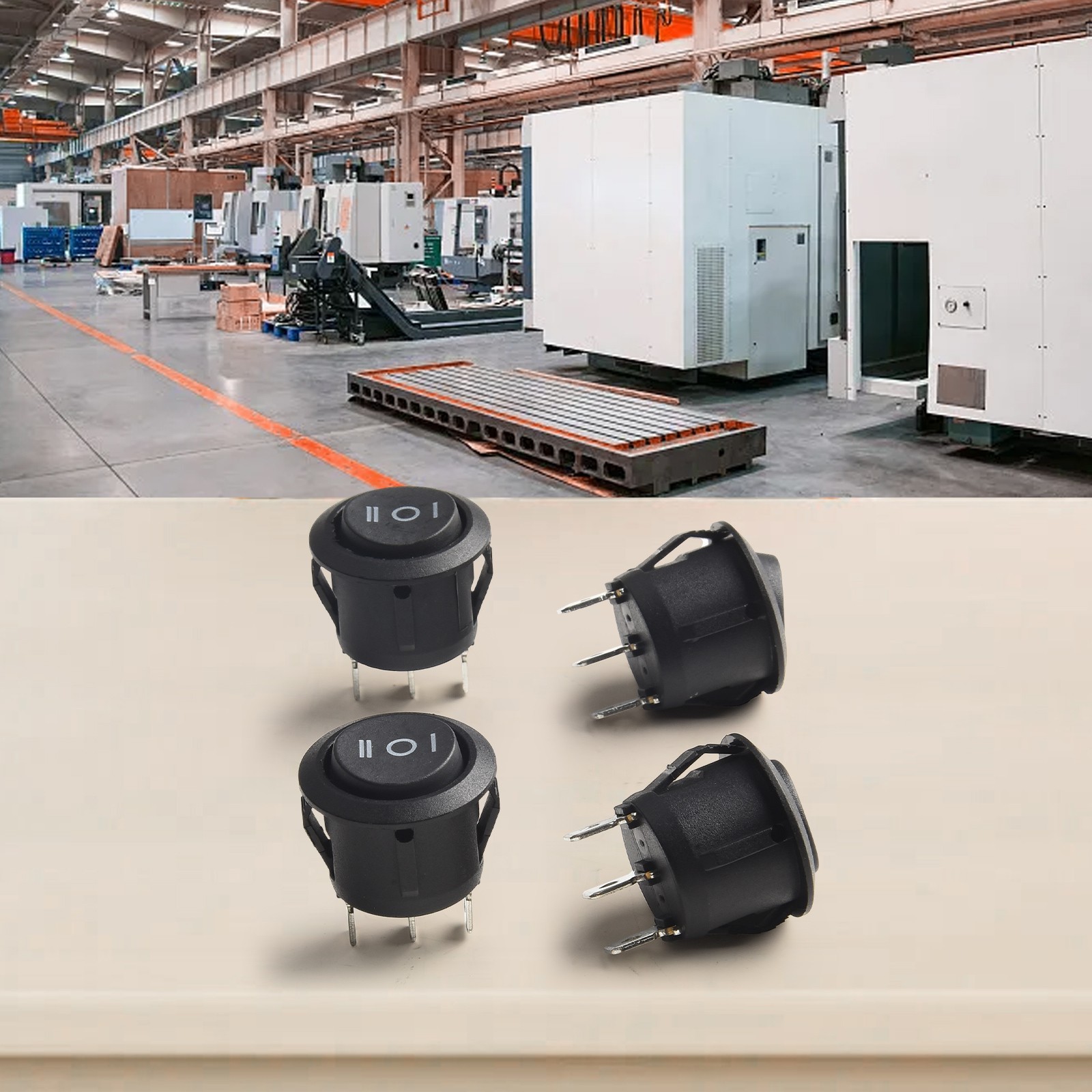 Convenient Package of 4 Momentary Rocker Switches 3 Pin 3 Position ON Off ON
