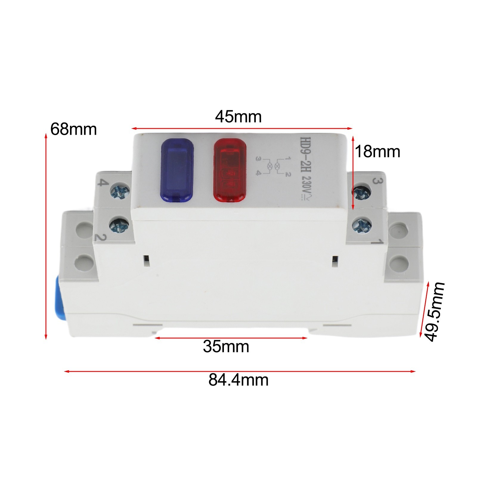 230V LED Signal Light DIN Rail Mount for Efficient Panel Indicator Setup