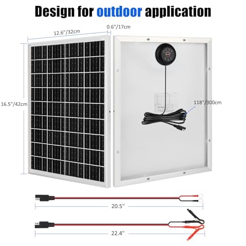 Solar Panel Kit 25W 12V Solar Battery Trickle Charger Maintainer PRO with