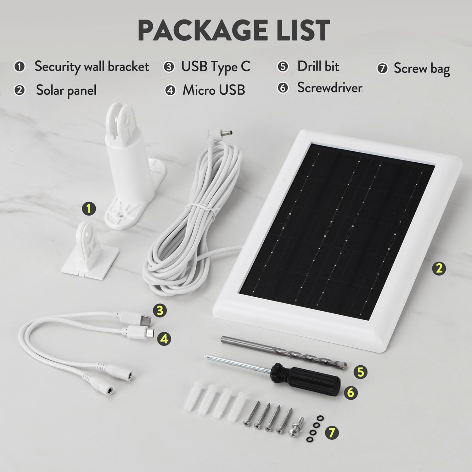 Ring Solar Panel(2Nd Generation), 2-Pack 5W Ring Solar Panel Charger with Mount