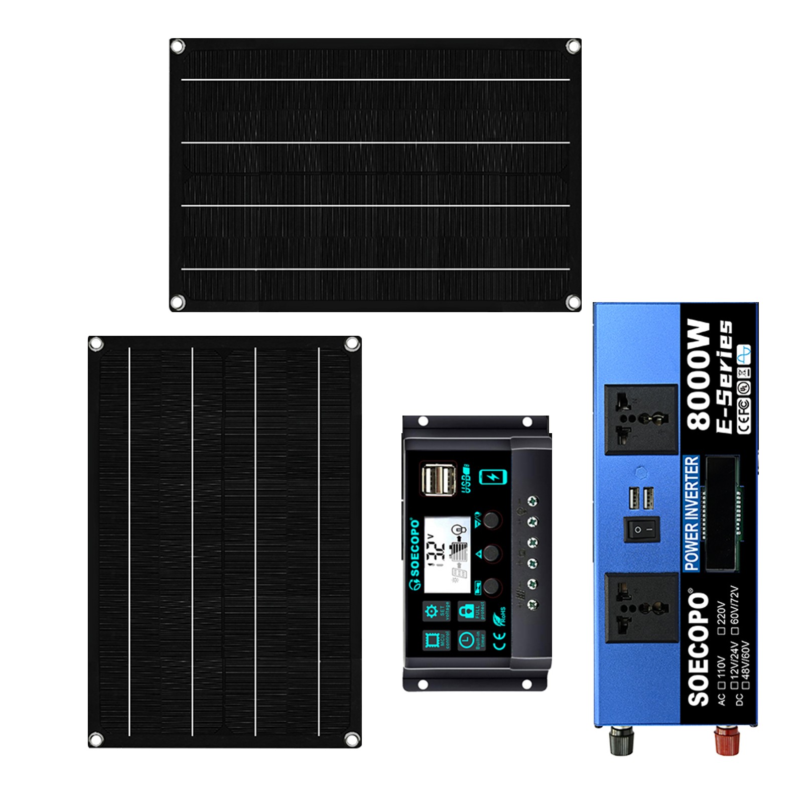 Robust 8000W Off-Grid Power Station Kit | Inverter, 100A Controllery1