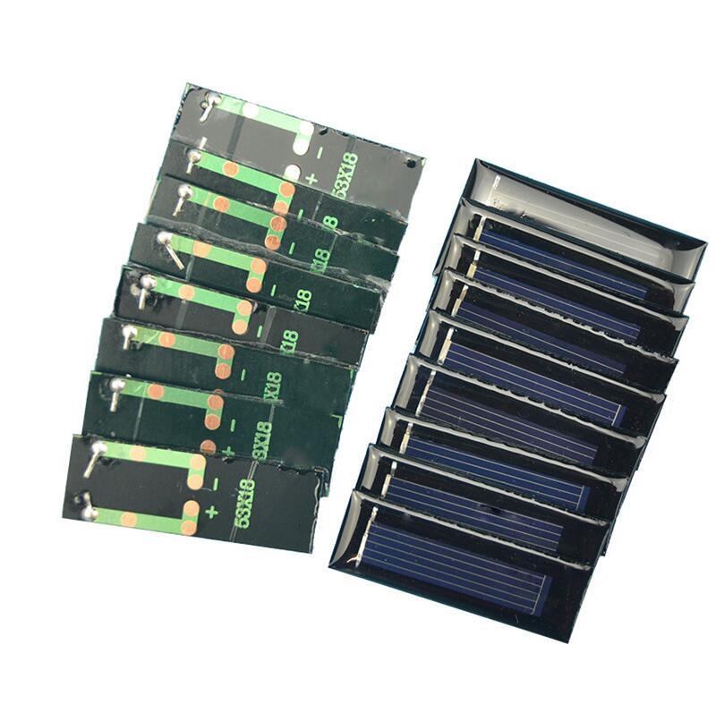 50PCS 0.5V 130mA Mini Solar Polycrystal Panel Cells DIY Solar Accessories