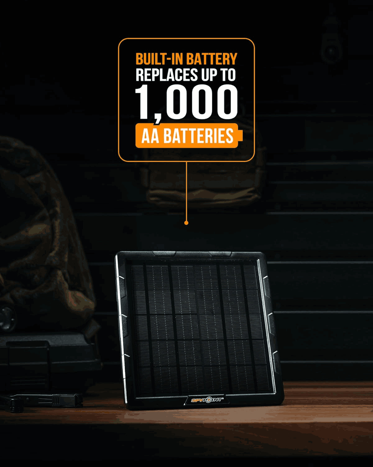 5W Solar Panel Built-In 7500mAh Battery 12V/9V/6V Output IP66 for Trail Cameras