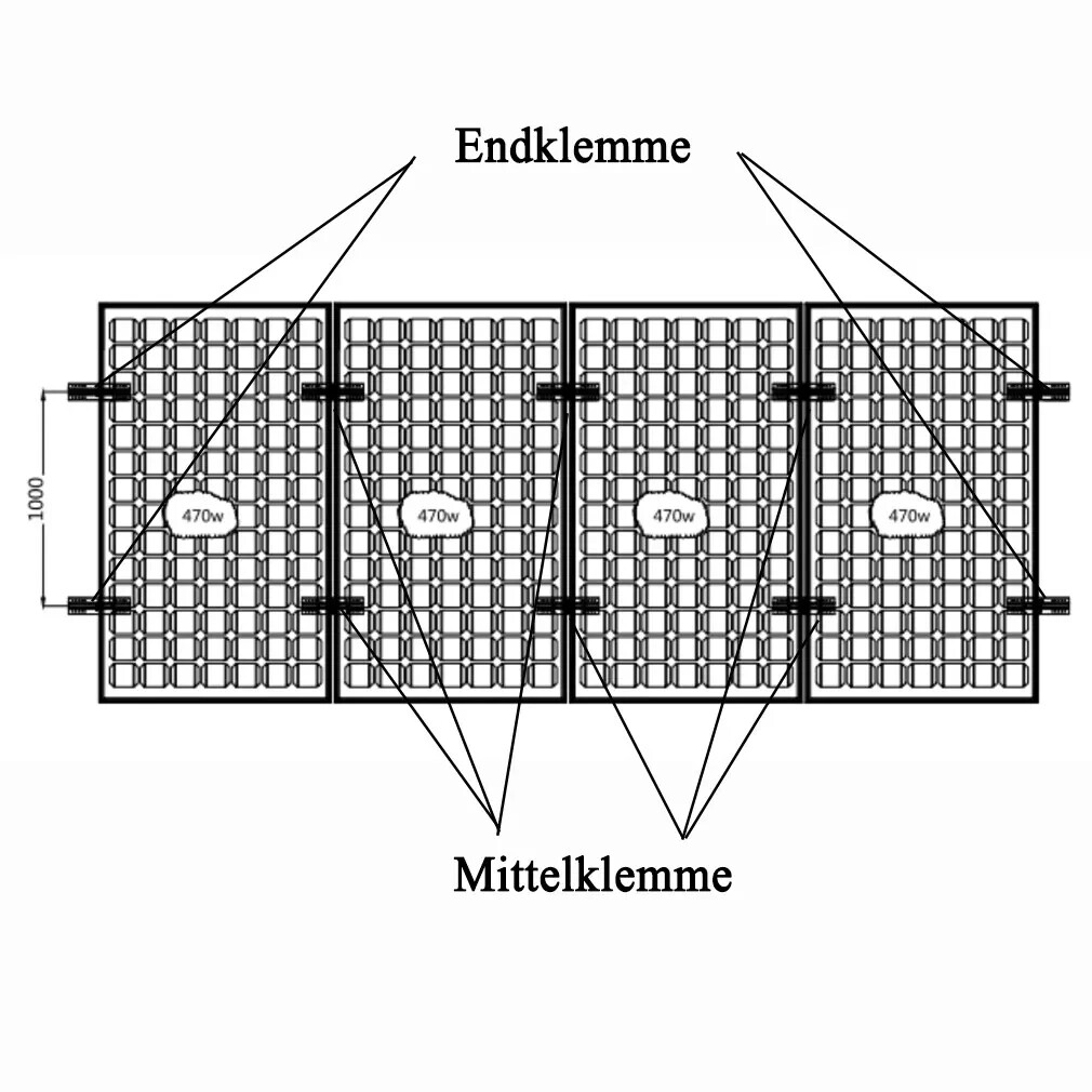 Solar PV Panel Mounting Rail Aluminium Roof Fixing End/Middle Clamp
