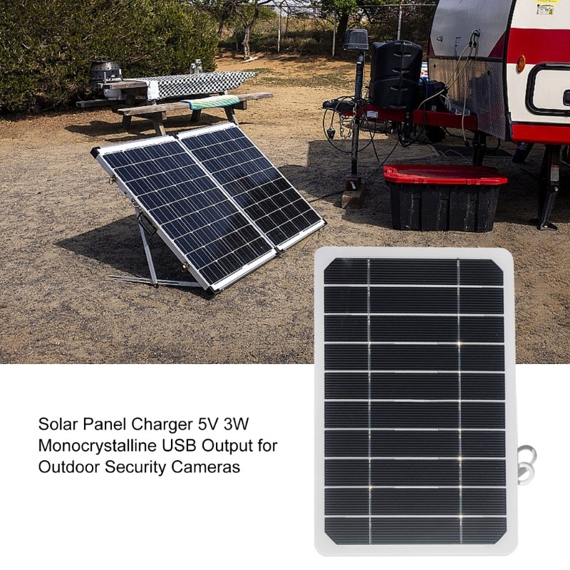 Sustainable Solar Charging Panel 5V1A for Surveillances Equipment USB Compatible