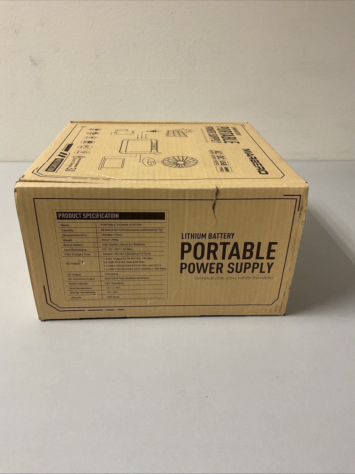 Marbero Lithium Battery Portable Power Station 88Wh, Green, G111