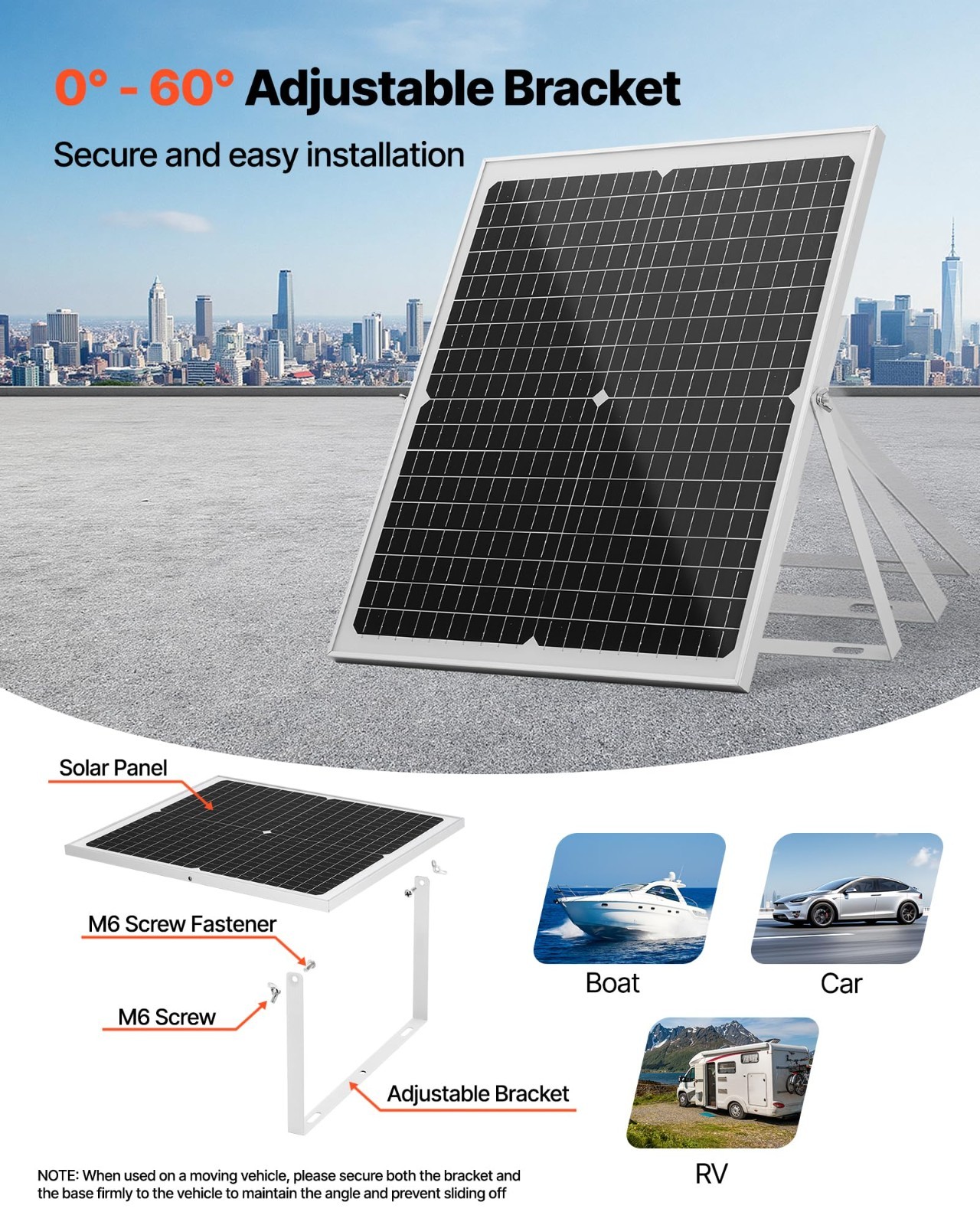 30W 12V Solar Panel Battery Charger – Trickle Maintainer, MPPT Controller, Water
