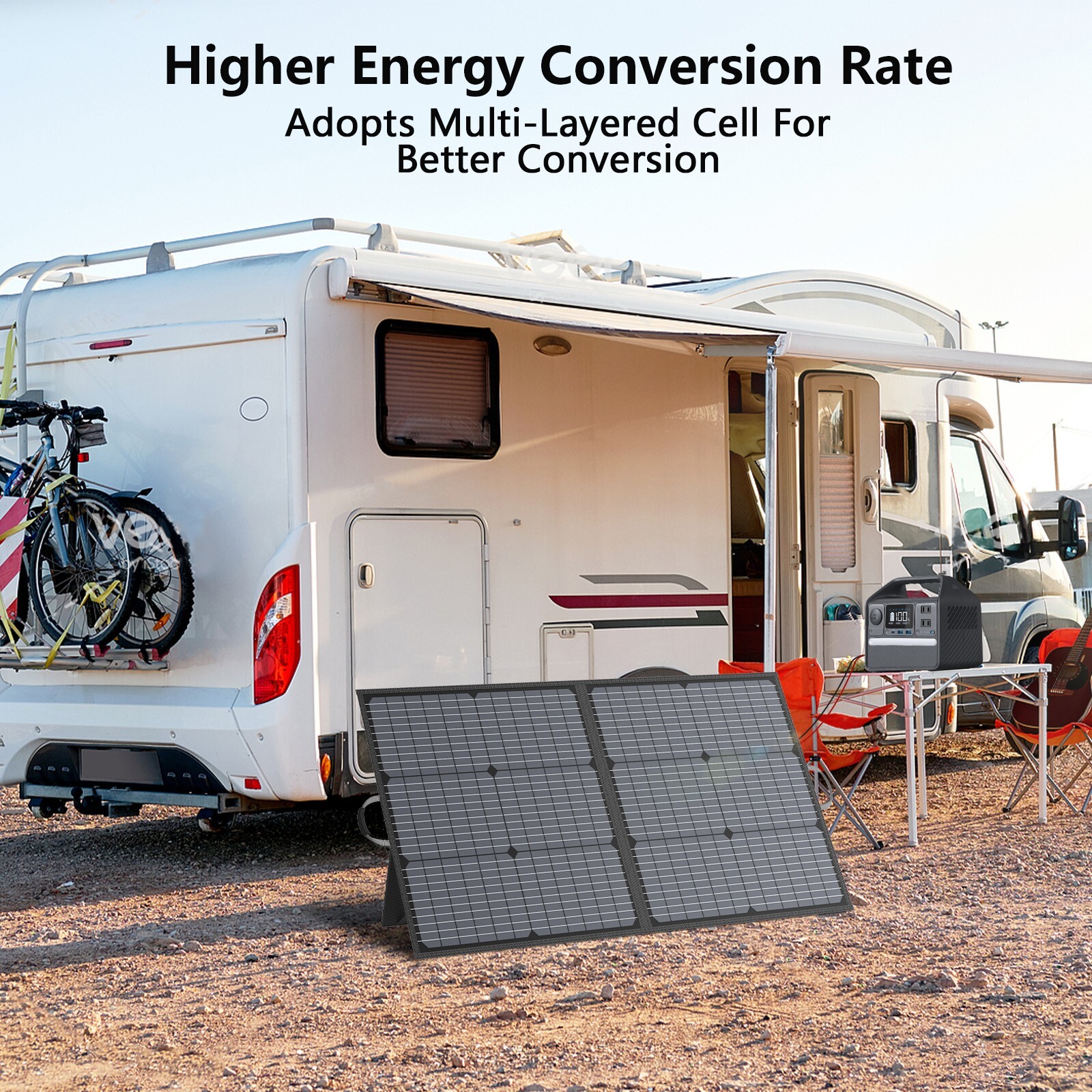 Solar Panel 110W RV Solar Cable Kit for EcoFlow RIVER 2 Portable Power Station