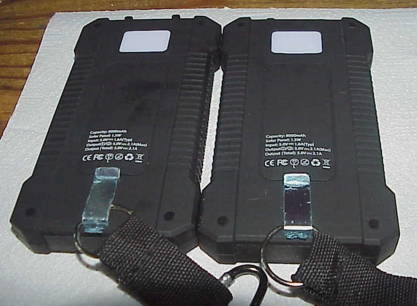 TWO 4Patriots Power Cells Portable Solar Powered, Rechargeable External Battery