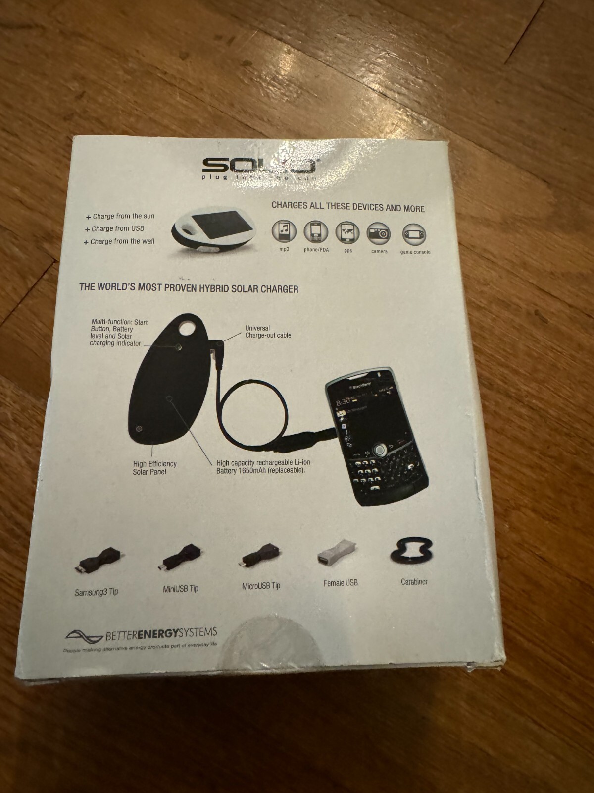 Solio Mono-A Hybrid Solar Charger – High Efficiency – Lithium-Ion Battery Pack