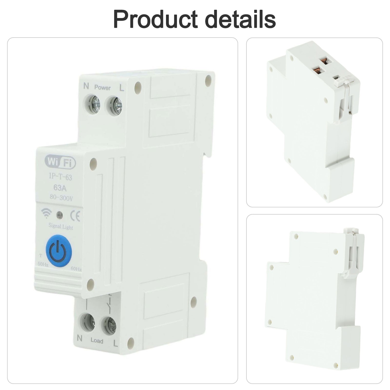 Wifi Enabled 63A Smart Circuit Breaker with Remote Voice Leakage Protection