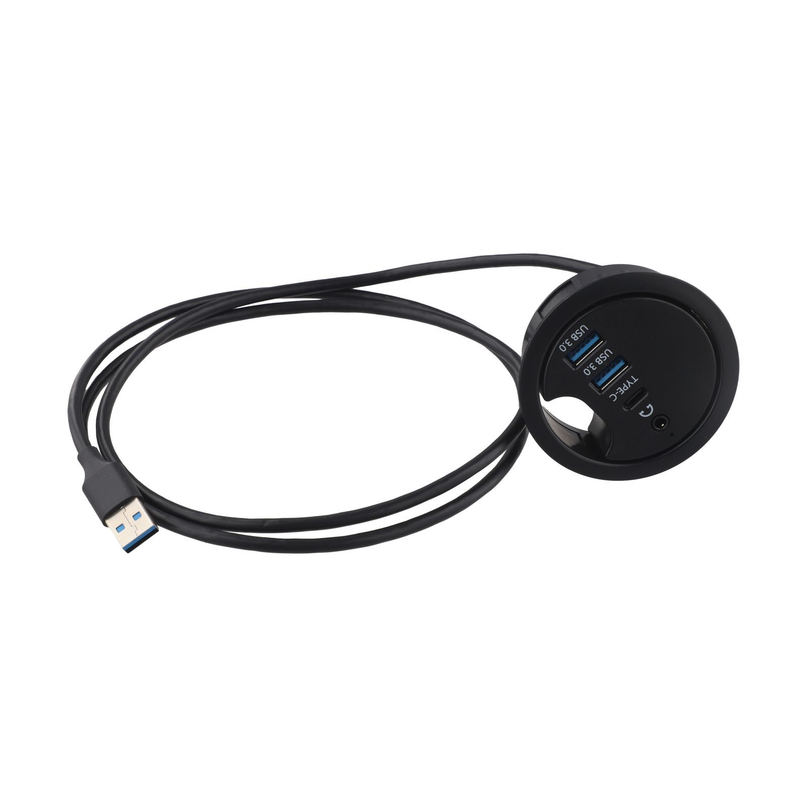 Desk Grommet Audio Interface USB Hub for Easy For Desktop Connectivity