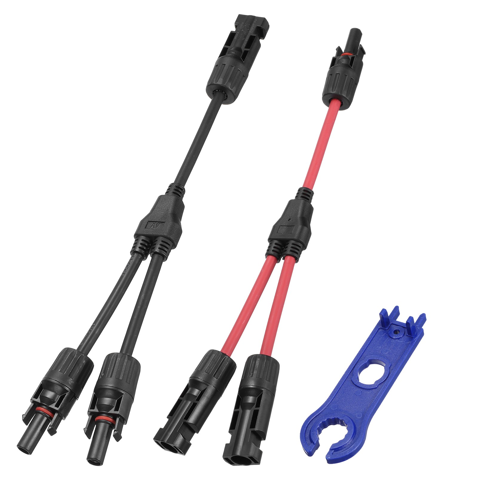 Solar Panel Connector Y Branch 2 to 1 Solar Panel Splitter 1Set, Red Black
