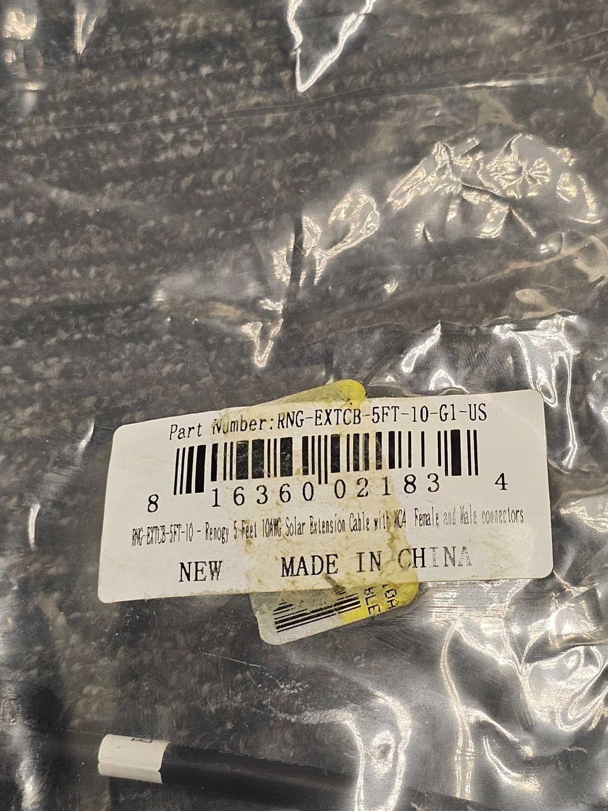 (QTY 3) Renogy RNG-EXTCB-5FT-10-G1-US 5Ft 10AWG Solar Extension Cable Connector