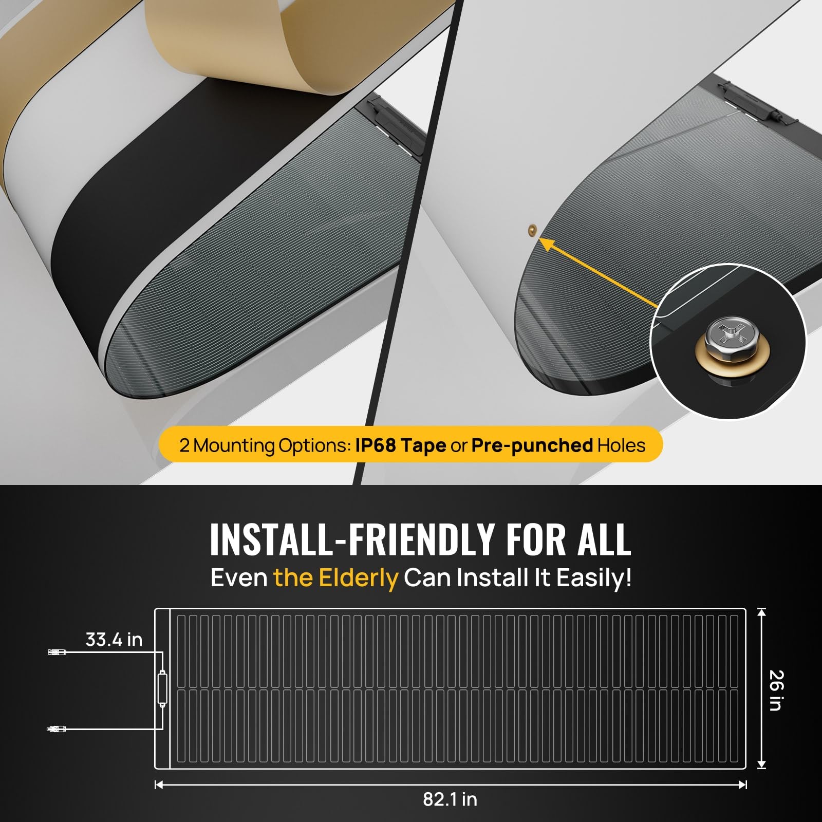 BougeRV Yuma 200W CIGS ThinFilm Flexible Solar Panel, The Most Flexible Solar…