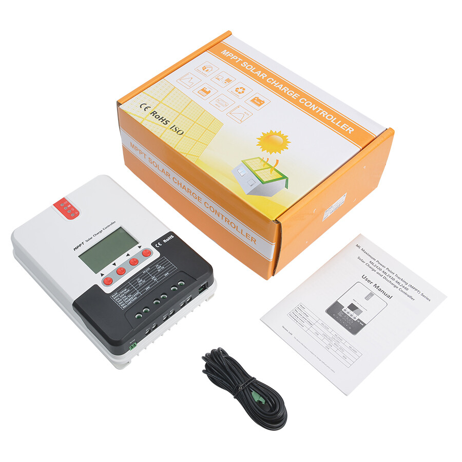 ExpertBattery 200W 12V Monocrystalline Solar Panel Kit with MPPT 20A Controller
