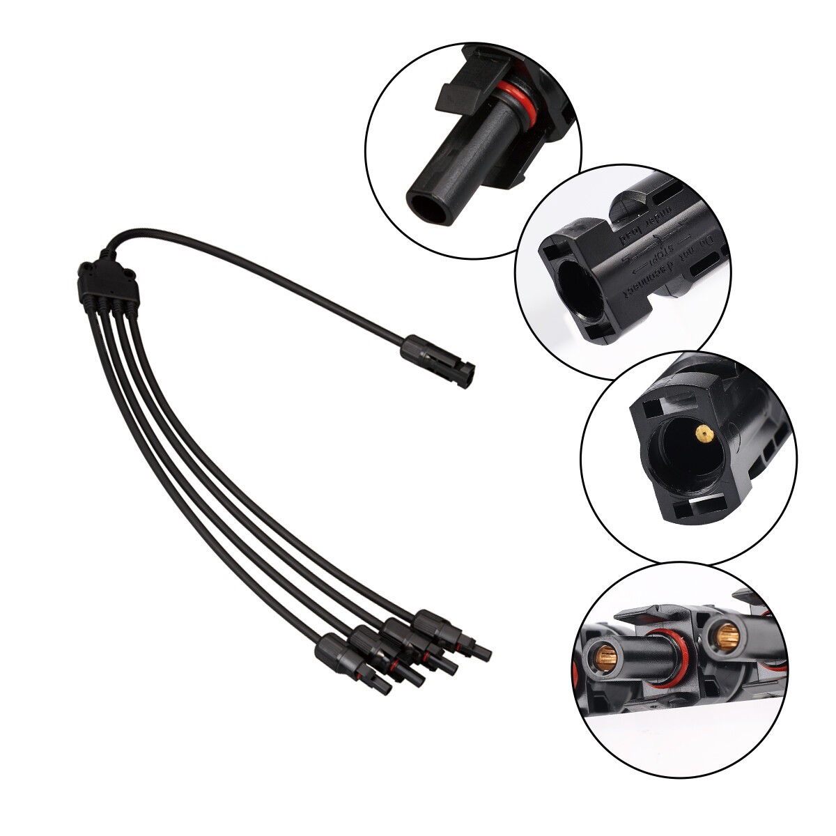 GEYA PV Wire Solar Panel Y Branch Solar Panel Extension Cable Connectors 10AWG