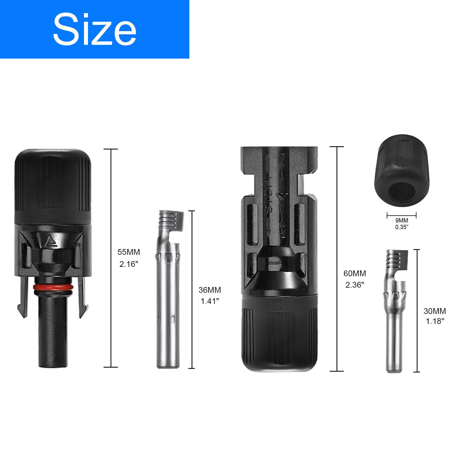NEW 5 Pairs Male Female M/F Wire Cable Connector Set Solar Panel 30A Waterproof