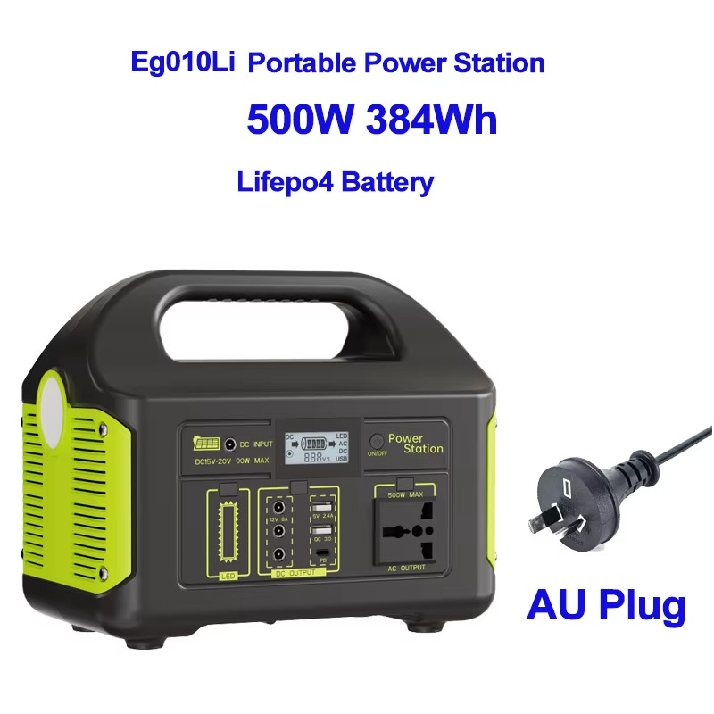 Portable Power Station 500W Solar Generator LiFePo4 Battery Camping Power Bank 3