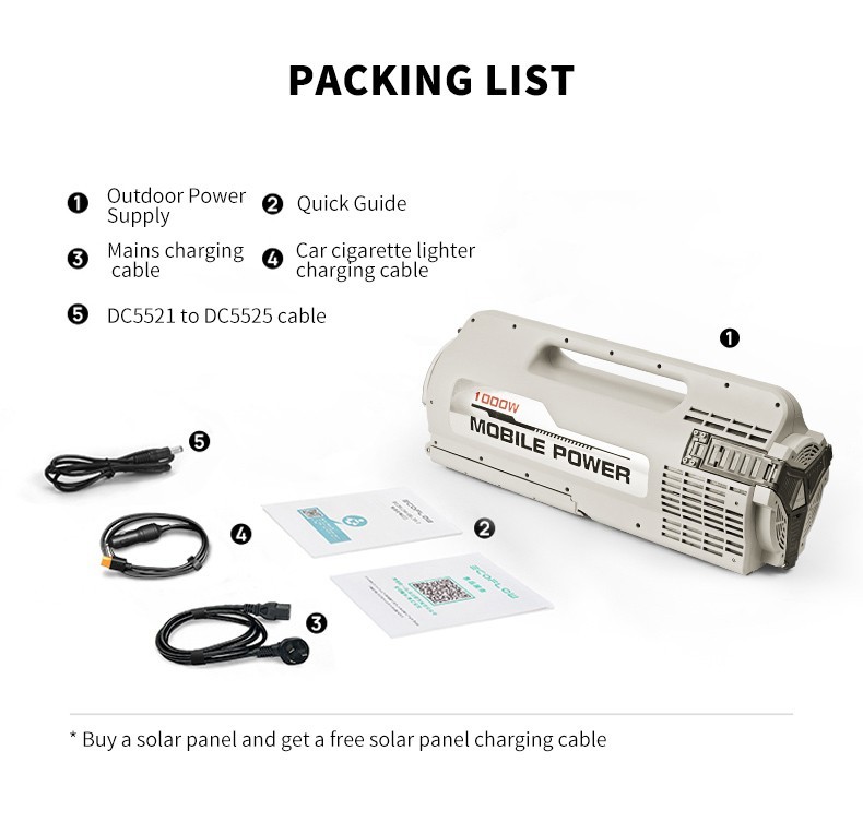 Portable Power Station S10 1000W | 2000Wh LiFePO4 Battery For Emergency