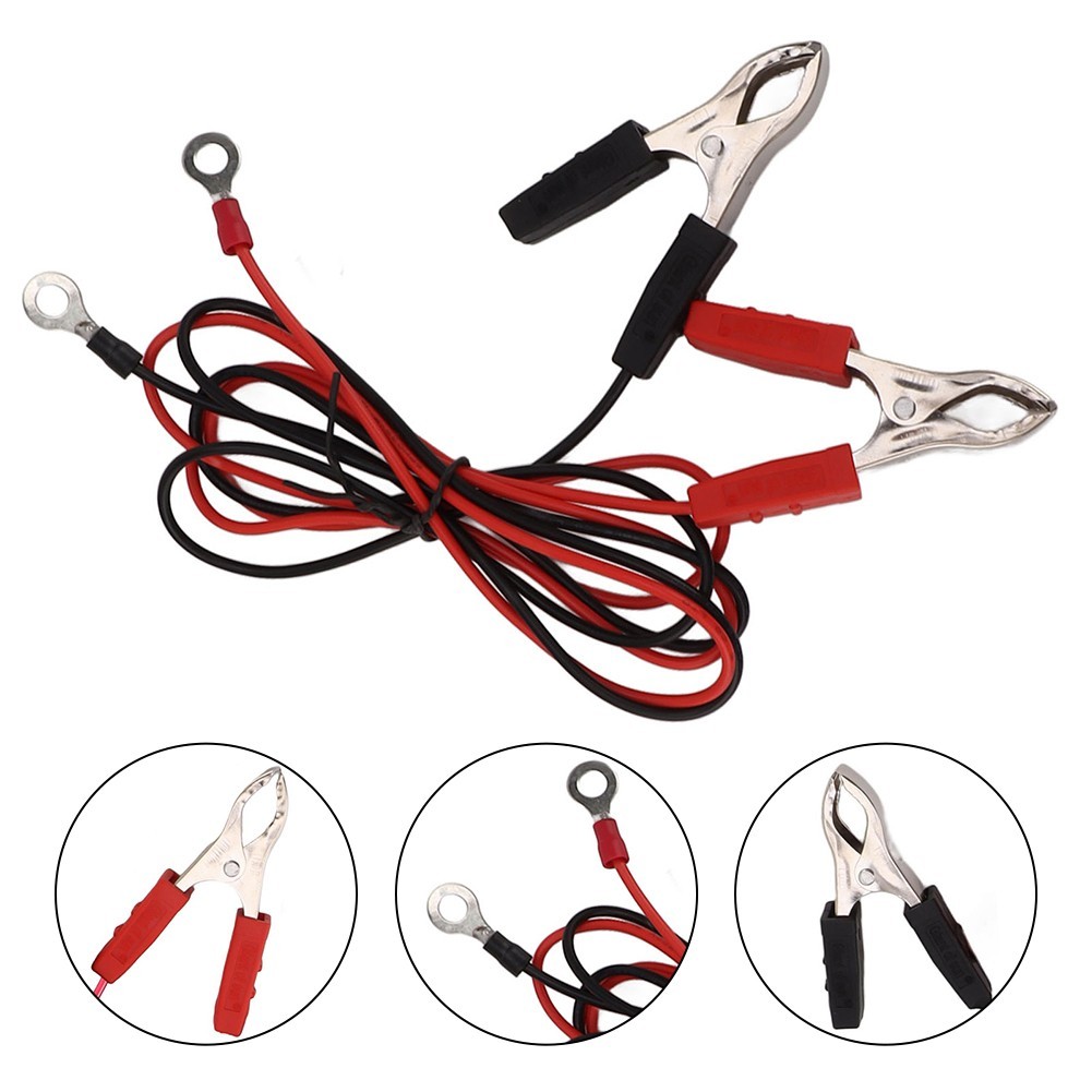2 Piece Set of Electric Fence Wires with Strong For Alligator Clip Fasteners