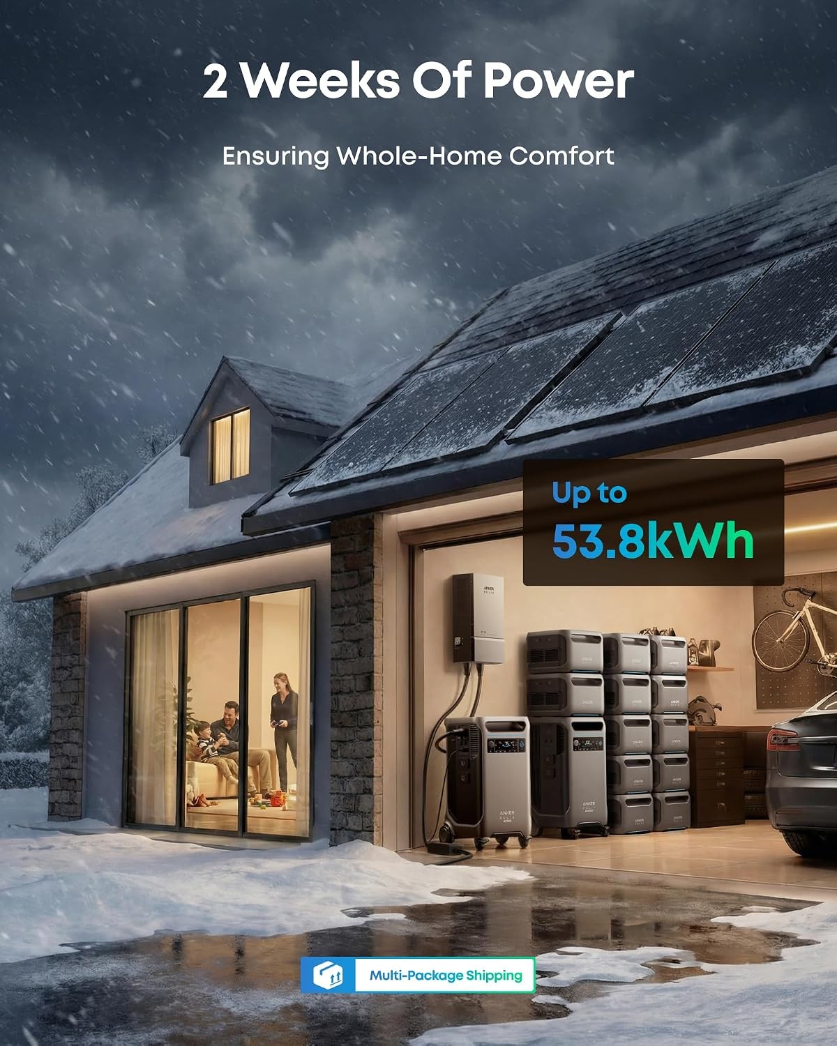 Anker SOLIX F3800 Plus Remote Monitoring Solar Generator with 400W Solar Panel
