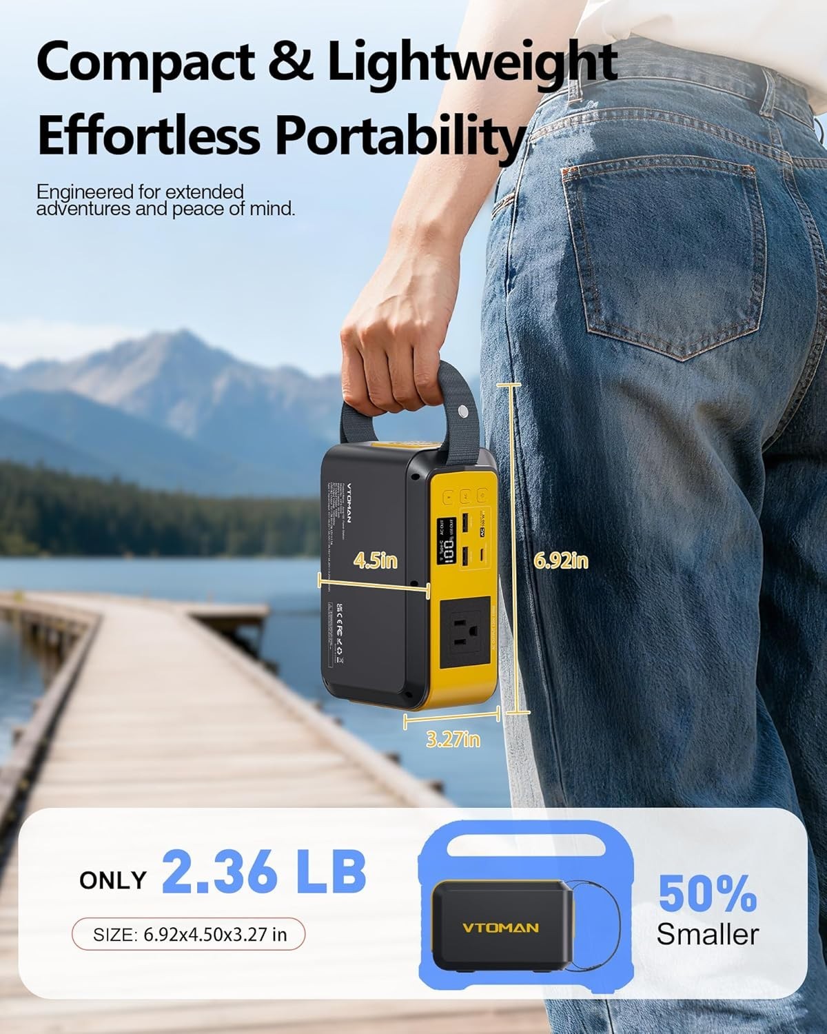 Lightweight Jump 100 Power Station with Quick 65W PD Charging for Adventures