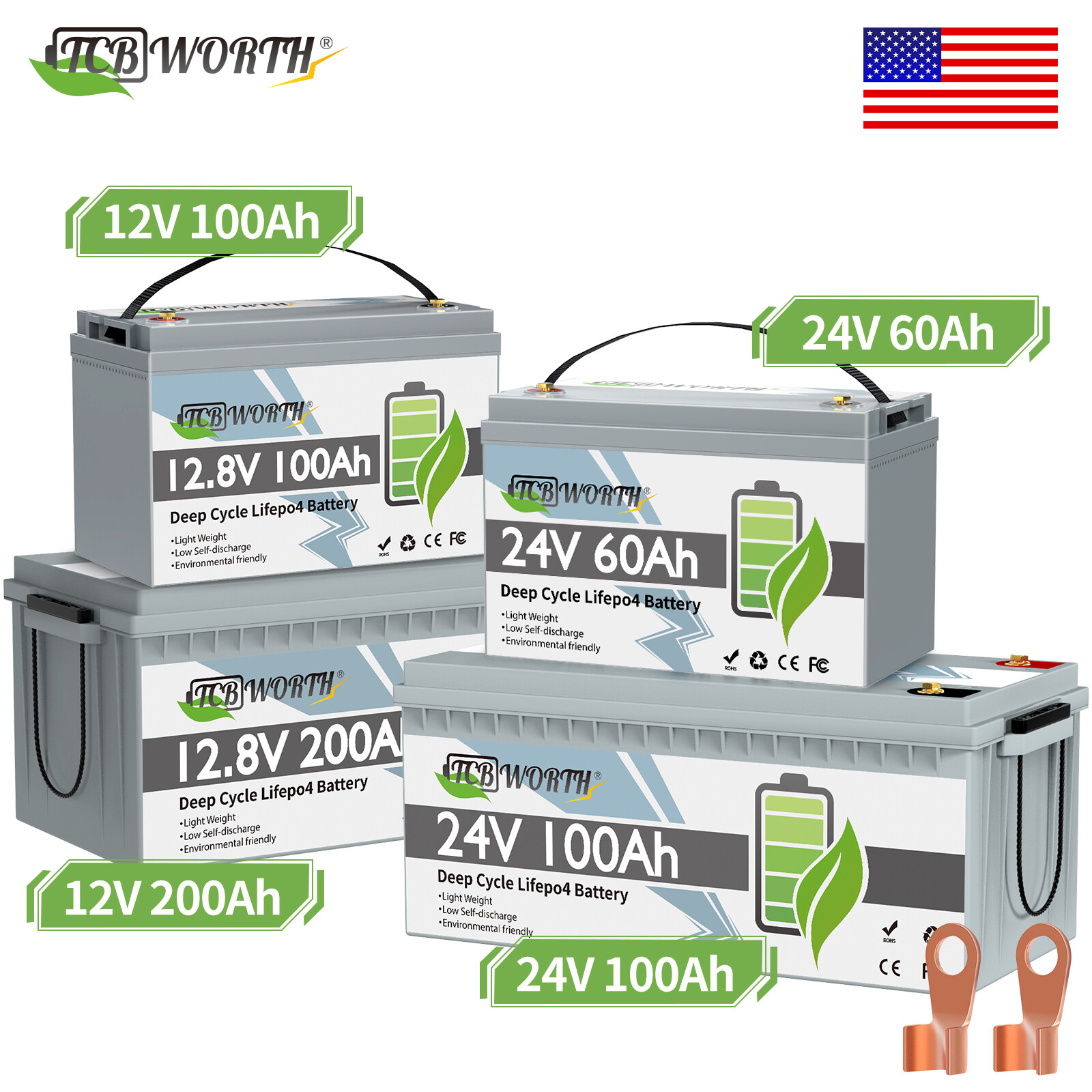12V/24V 300Ah 200Ah 120Ah LiFePO4 Lithium Battery BMS For RV Solar Boat Off-grid