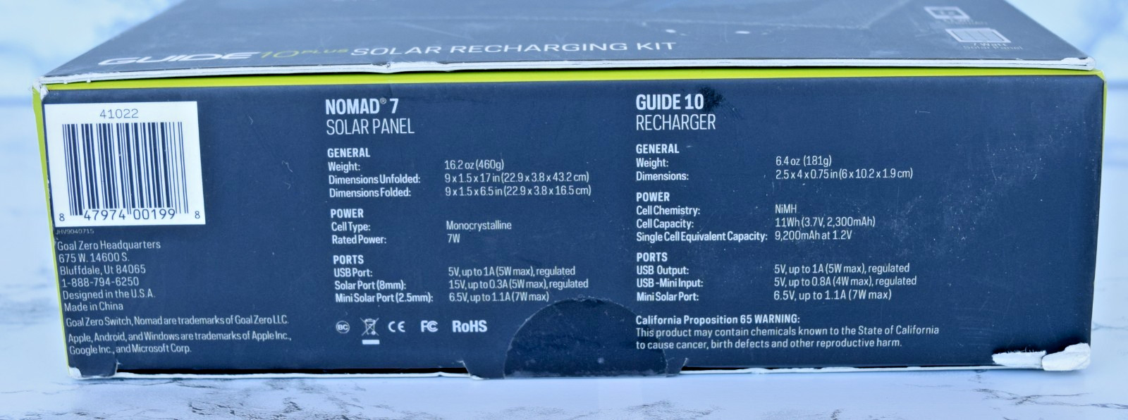 Goal Zero Guide 10 Plus Solar Recharging Kit w/ Nomad 7 Panel, Local Pickup